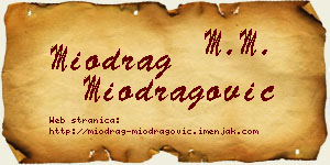 Miodrag Miodragović vizit kartica